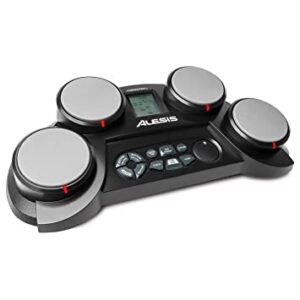 Alesis CompactKit 4  Portable Electronic 4-Pad with Velocity-Sensitive Drum Pads and Drumsticks Included