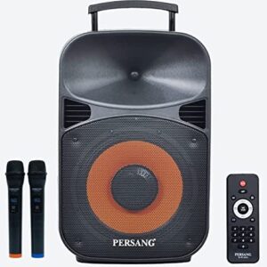 Click to open expanded view Persang 50W Trolley Speaker with Recording 5 Hours Playback Time , 2 Mic Stereo Speakers Bluetooth, SD,USB | Octane 9 Series
