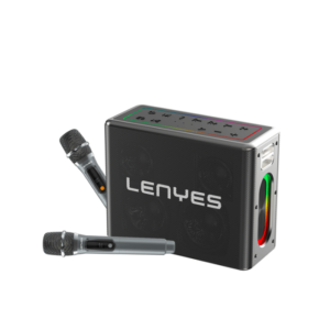 LENYES S861 Portable karaoke speaker with two mics