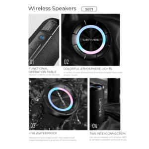LENYES WIRELESS SPEAKERS S871 PARTY WILD TWS